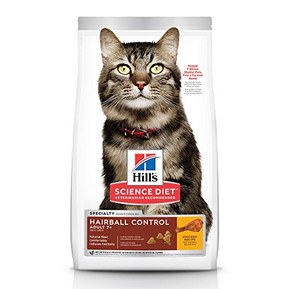 Hill's Science Diet Dry Cat Food, Adult 7+ for Senior Cats, Hairball Control, Chicken Recipe, 15.5 lb Bag