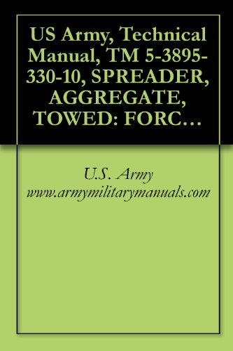 US Army, Technical Manual, TM 5-3895-330-10, SPREADER, AGGREGATE, TOWED: FORCE FEED, P TIRES; 8 FT WIDTH, (BURCH CORP., MODEL FF-8), (FSN 3895-130-3633), military manuals