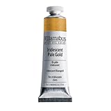 Williamsburg Artist Oil Colors by GOLDEN, Iridescent Pale Gold, 37 ml tube, Professional Oil Paint, Semi-Opaque