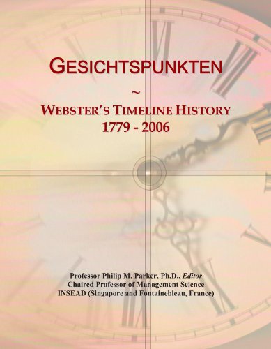Gesichtspunkten: Webster's Timeline History, 1779 - 2006