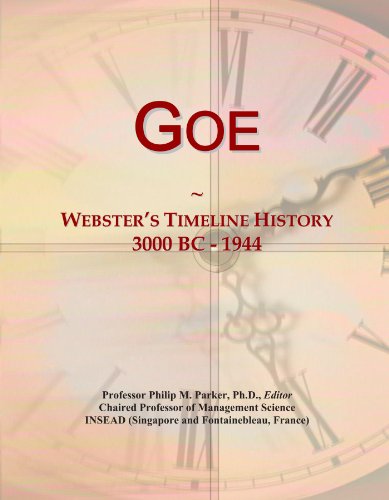 Goe: Webster's Timeline History, 3000 BC - 1944