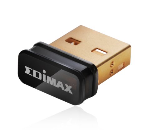 Edimax EW-7811Un 150Mbps 11n Wi-Fi USB Adapter, Nano Size Lets You Plug it and Forget it, Ideal for Raspberry Pi / Pi2, Supports Windows, Mac OS, Linux (Black/Gold)