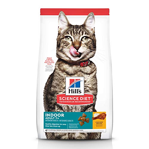 Hill's Science Diet Dry Cat Food, Adult 7+ for Senior Cats, Indoor, Chicken Recipe, 15.5 lb Bag