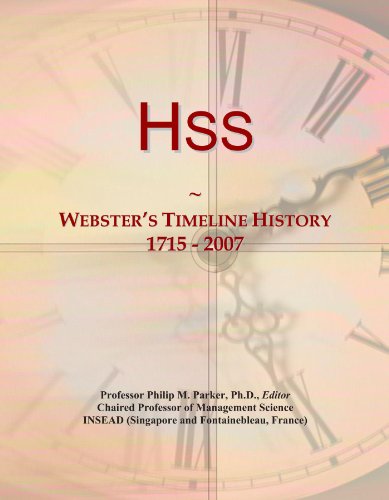 Hss: Webster's Timeline History, 1715 - 2007