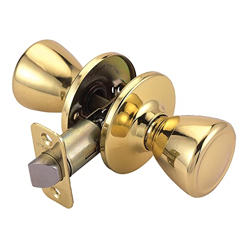 Design House 782730 Tulip Passage Hall and Closet Door Knob Polished Brass