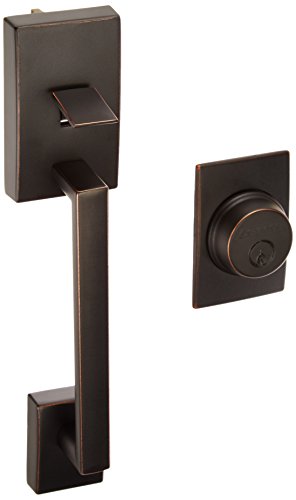 Schlage F92-CEN Century Dummy Exterior Handleset from The F-Series, Aged Bronze