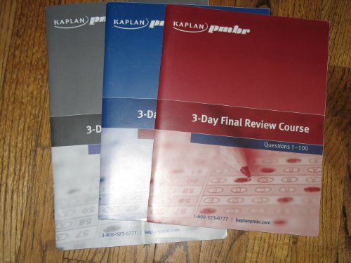 2009-2010 Kaplan PMBR 3 Day Final Review Course Simulated Exam Books