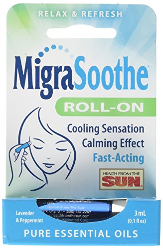 Health From The Sun MigraSoothe Roll-On, Lavendar and Peppermint, 3ml (0.1 fl oz), Display Strip (6 Units)