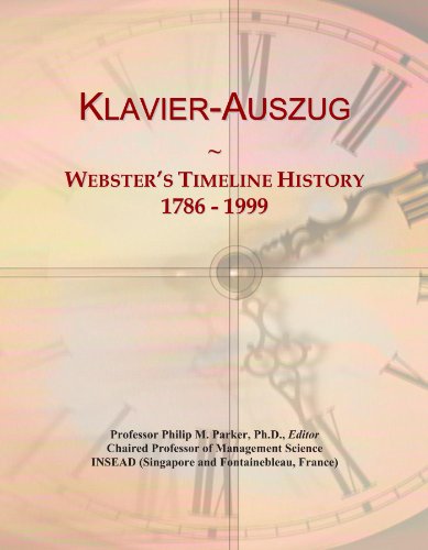 Klavier-Auszug: Webster's Timeline History, 1786 - 1999