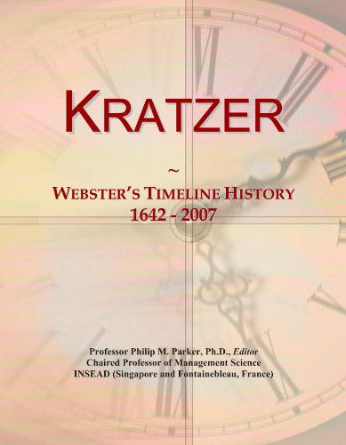 Kratzer: Webster's Timeline History, 1642 - 2007