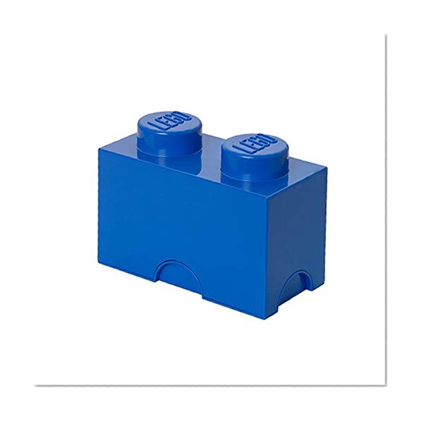 Brique de rangement LEGO 2 plots, Boîte de rangement empilable, 2,6 l, bleu
