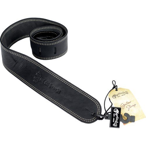 Martin Ball Glove Leather and Suede Guitar Strap - Black