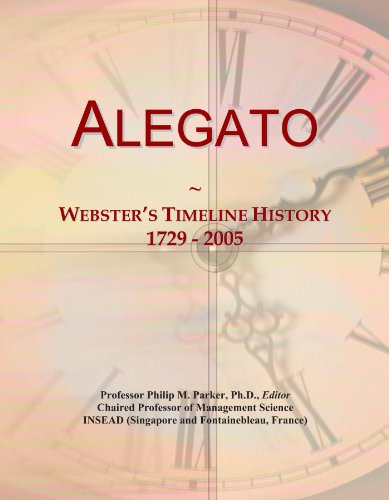 Alegato: Webster's Timeline History, 1729 - 2005