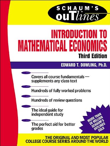 Introduction to Mathematical Economics (text only) 3rd (Third) edition by E. Dowling
