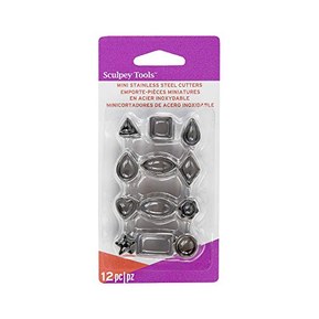 Premo Sculpey Mini Metal Cutters 12/Pkg, Geometric