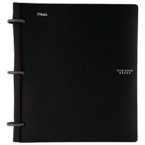 Five Star Flex Hybrid NoteBinder, 1 Inch Binder, Notebook and Binder All-in-One, Black (72009)