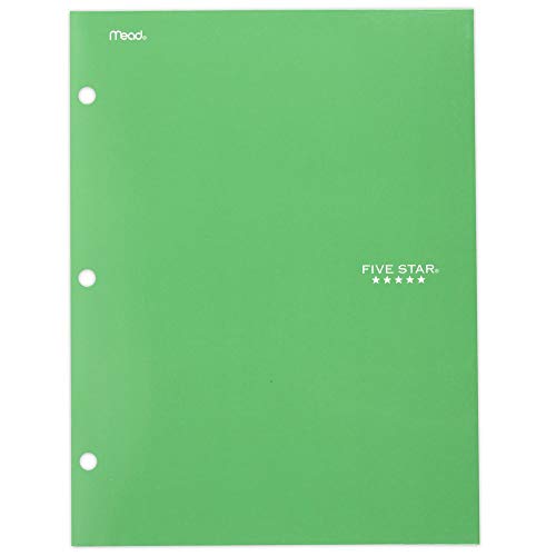 Five Star 4 Pocket Folder, 2 Pocket Folder Plus 2 Additional Pockets, Green (72091)
