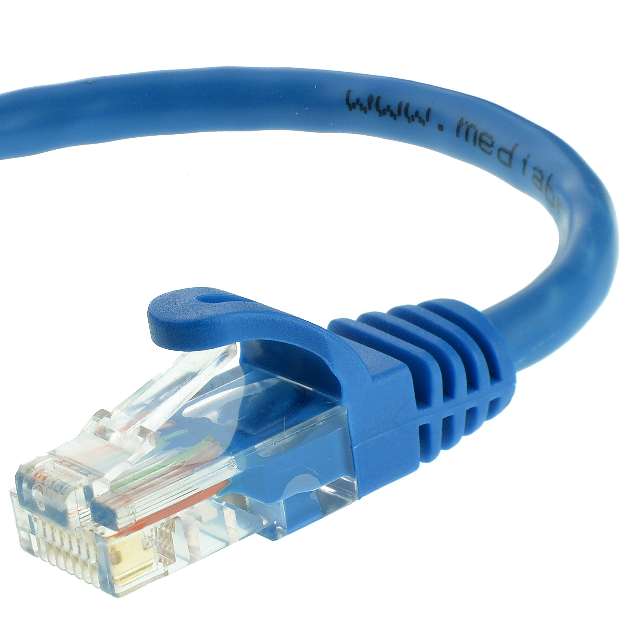 Book Cover Mediabridge™ Ethernet Cable (10 Feet) - Supports Cat6 / Cat5e / Cat5 Standards, 550MHz, 10Gbps - RJ45 Computer Networking Cord (Part# 31-399-10X)