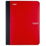 Five Star Composition Book, 100 College-Ruled Sheets, 9.75 x 7.5 Inch Sheet Size, Red (72257)