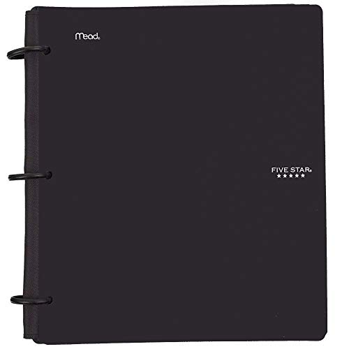 Five Star Flex Hybrid NoteBinder, 1-1/2 Inch Binder with Tabs, Notebook and 3 Ring Binder All-in-One, Black (72403)