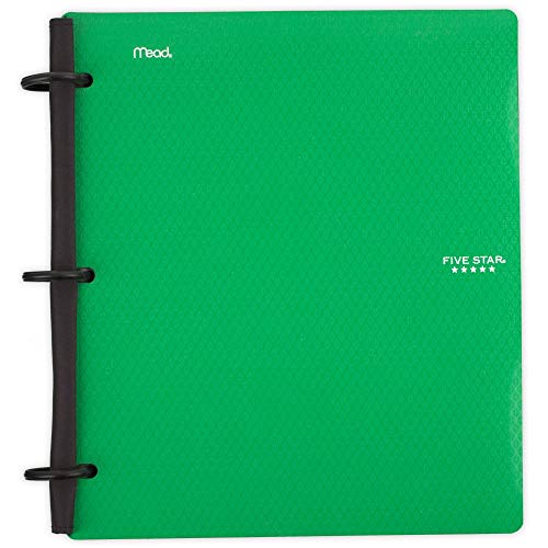 Five Star Flex Hybrid NoteBinder, 1-1/2 Inch Binder with Tabs, Notebook and 3 Ring Binder All-in-One, Green (72401)