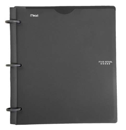 Five Star Flex NoteBinder, 1 Inch Binder, Customizable, Notebook and Binder All-in-One, Black (72409)