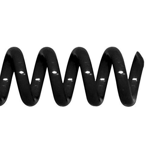 TruBind Binding Spines/Spirals/Coils - 6mm (1/4 inches) - 30 Sheet Capacity - 4 to 1 Pitch - Black - 100 per Box