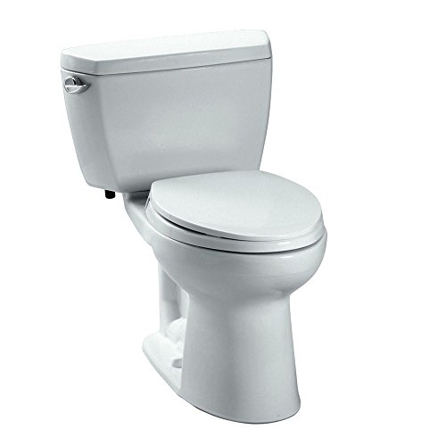 TOTO CST744EL#01 Eco Drake Two-Piece Elongated 1.28 GPF ADA Compliant Toilet, Cotton White