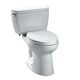 TOTO CST744EL#01 Eco Drake Two-Piece Elongated 1.28 GPF ADA Compliant Toilet, Cotton White