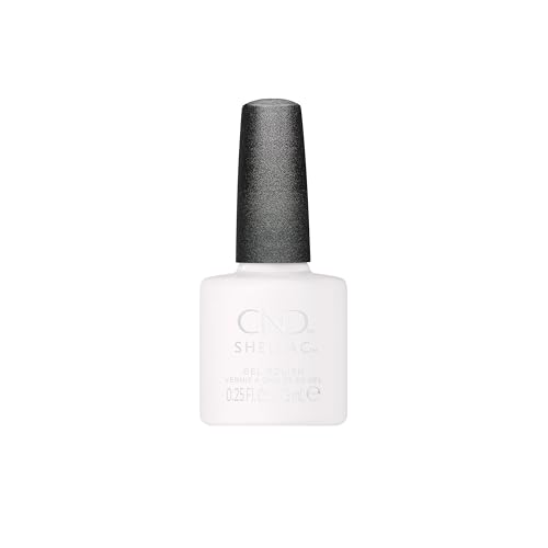 CND Shellac Gel Nail Polish, Long-lasting Nail Paint Color with Curve-hugging Brush, 108 Cream puff, 0.25 fl oz