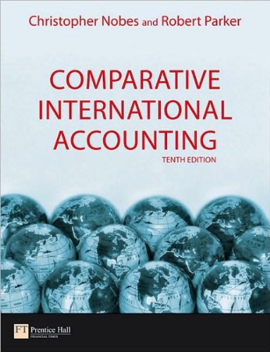 C. Nobes's,R. B Parker's 10th(tenth) Edition (Comparative International Accounting (10th Edition) (Paperback))(2008)