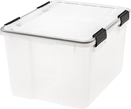 IRIS 46 Quart WEATHERTIGHT Storage Box, Clear