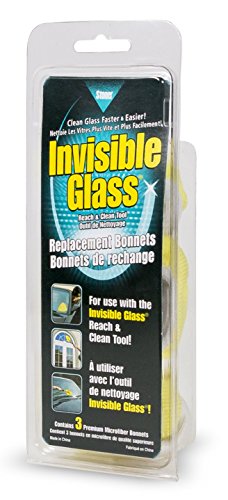 Book Cover Invisible Glass Reach and Clean Tool Replacement Microfiber Bonnets - 3 Pack, 95183