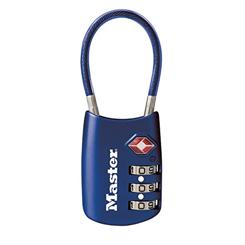 Master Lock 4688D Set Your Own Combination TSA Approved Luggage Lock 1 Pack Blue