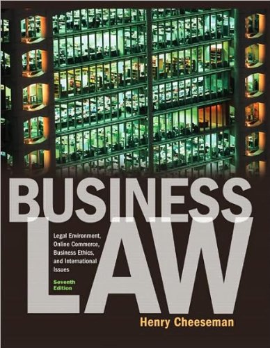 H. R. Cheeseman's 7th(seventh) Edition (Business Law (7th Edition) (Hardcover))(2009)