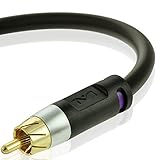 Mediabridge ULTRA Series Subwoofer Cable (50 Feet) - Dual Shield - Gold Plated - Black - (Part# CJ50-6BR-G1)