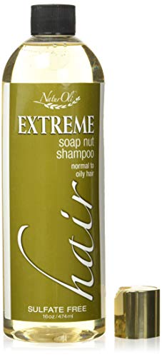 NaturOli Soap Berry Shampoo - Normal to Oily 16oz - All Natural Hair Care Sulfate Free - Made with Soap Berries - Gluten Free - Vegan