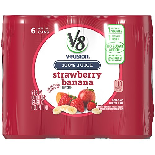 V8 Strawberry Banana, 8 oz. Can (4 packs of 6, Total of 24)