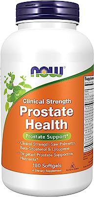 NOW Supplements, Prostate Health, Clinical Strength Saw Palmetto, Beta-Sitosterol & Lycopene, 180 Softgels