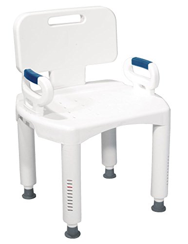 Book Cover Drive Medical Premium Series Shower Chair with Back and Arms