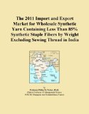 The 2011 Import and Export Market for Wholesale Synthetic Yarn Containing Less Than 85% Synthetic Staple Fibers by Weight Excluding Sewing Thread in India