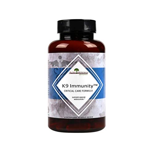 Aloha Medicinals K9 Immunity, Immune Support Supplement for Dogs, Organic and Mushroom Enhanced Dog Health Supplies, Pack of 1, 90 Capsules Each