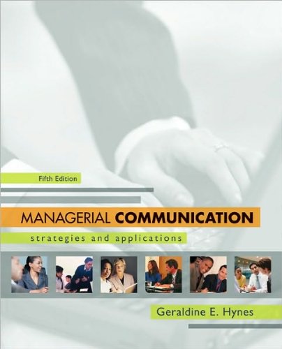 Managerial Communication (text only) 5th (Fifth) edition by G. Hynes