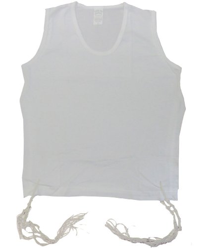 MALCHUS PerfTzit 100% Cotton Undershirt Tzitzis Tallit Kattan, (Slim Built Adult)