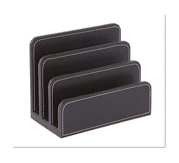 Osco Faux Leather Letter Holder - Brown