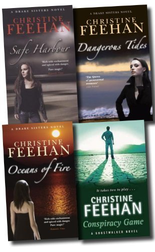 Christine Feehan Collection The Drake Sisters and The GhostWalkers Series 4 Books Set (Dangerous Tides, Oceans Of Fire, Safe Harbour, Conspiracy Game) (The Drake Sisters and The GhostWalkers Series)