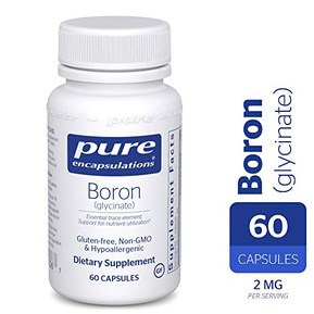 Pure Encapsulations - Boron (Glycinate) - Hypoallergenic Supplement for Healthy Nutrient and Hormone Utilization* - 60 Capsules