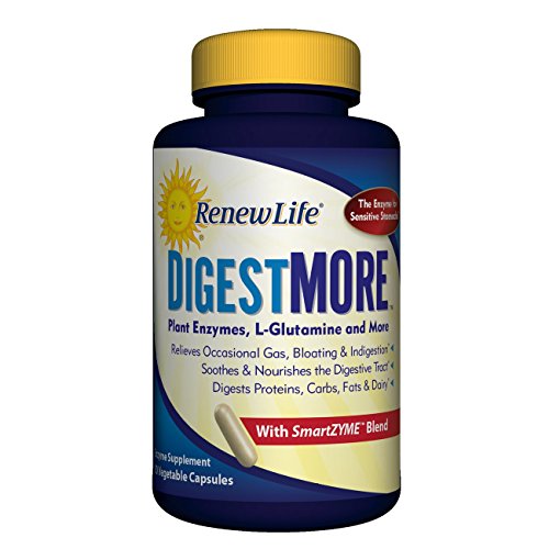 Renew Life Adult Digestive Enzyme - DigestMore SmartZyme Enzyme Supplement - 90 Vegetarian Capsules
