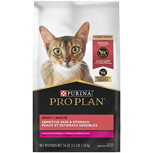 Purina Pro Plan Sensitive Skin and Stomach Cat Food, Lamb and Rice Formula - 3.5 lb. Bag