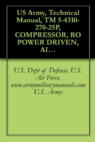 US Army, Technical Manual, TM 5-4310-270-25P, COMPRESSOR, RO POWER DRIVEN, AIR, TWO IMPELLERS, WHEELBARROW FRAME MTD, TWO PN TIRES, GASOLINE ENGINE, 60 ... military manauals, special forces